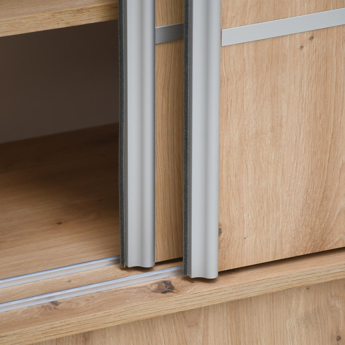 KOMMODE Mirela mit 2 Schiebetüren 160 cm, eiche Artisan - Eiche Artisan, Holzwerkstoff (161/85/43.5cm) - Beautysofa