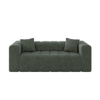 POHOVKA 2-MÍSTNÁ DONY-2 232x90x71 cm Zelená Žinylka - černá/smaragdově zelená, kompozitní dřevo/textil (232/71/90cm) - ALTDECOR