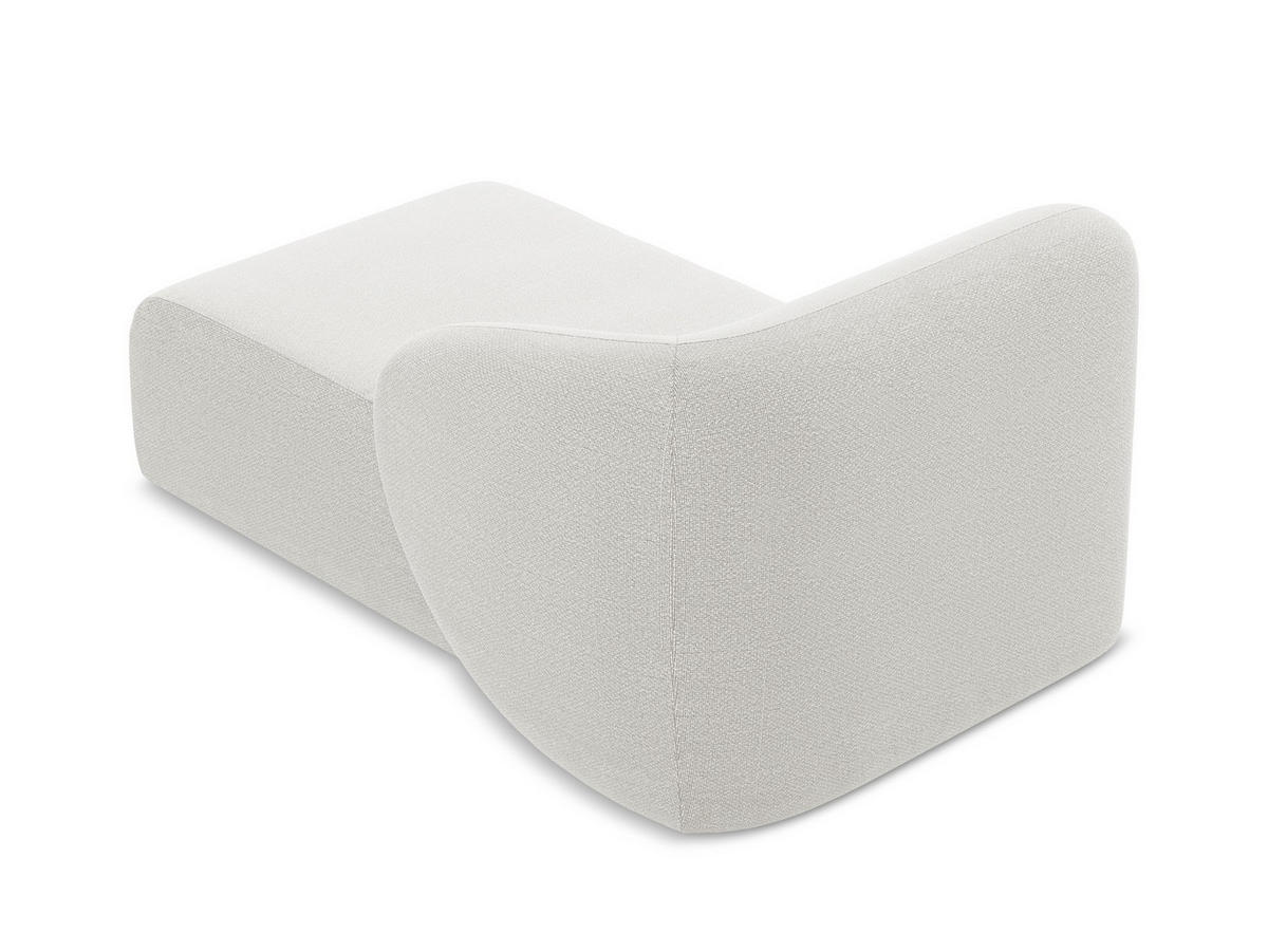 SOFAELEMENT Rechts Bouclé Stoff Weiß - Schwarz/Weiß, Holzwerkstoff/Kunststoff (91/75/166cm) - Makamii