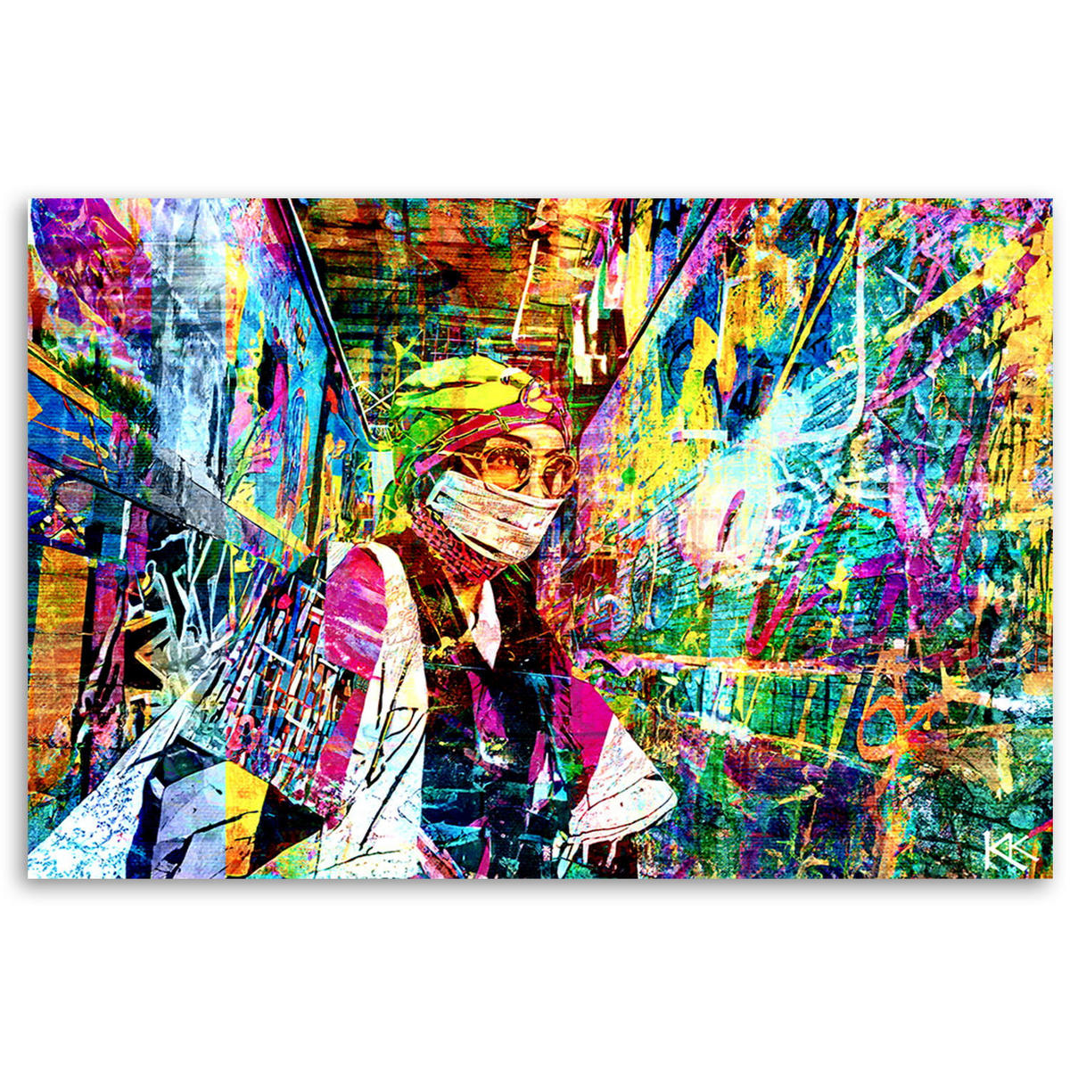 KUNSTDRUCK Lila 120/80 cm - Lila, Textil (120/80cm) - KUNSTLOFT