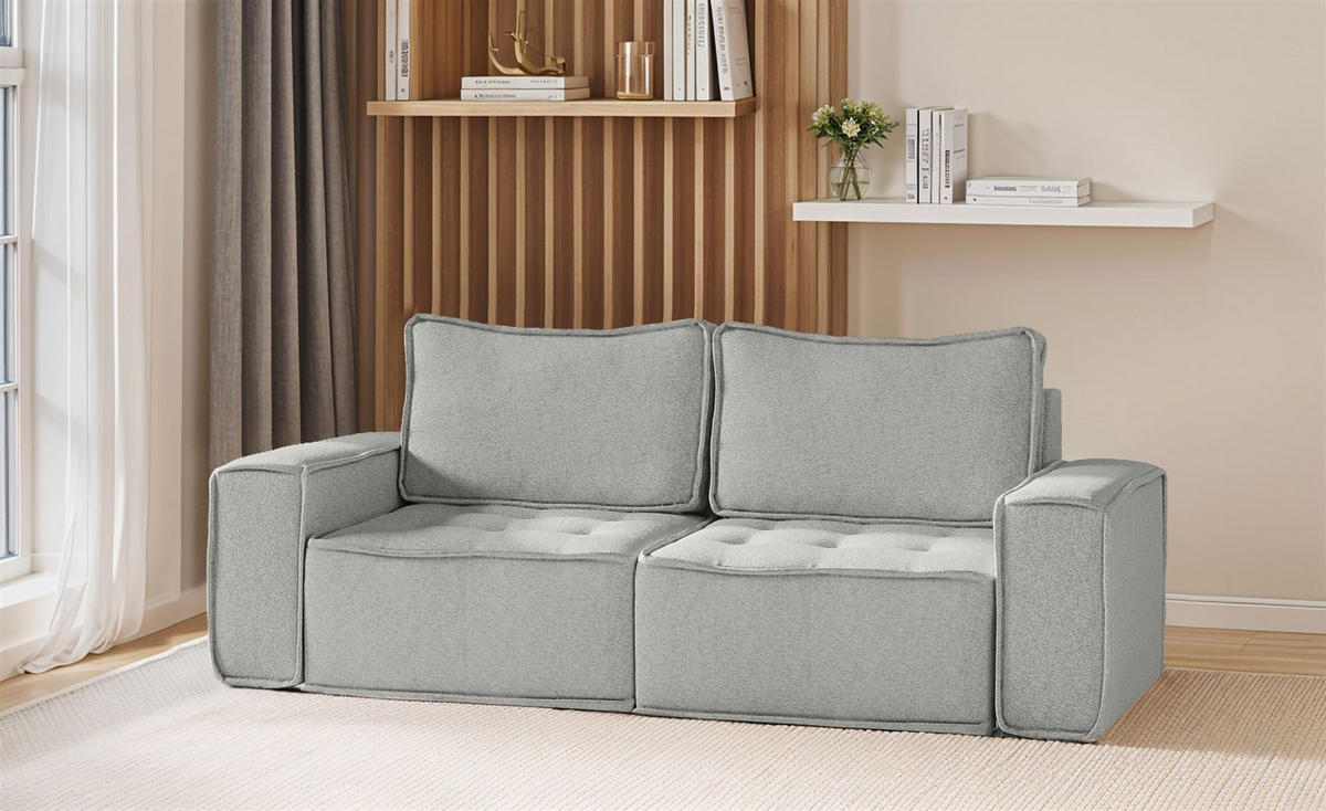 SOFA Sande In Alpine - Hellgrau, Holzwerkstoff/Textil (212/85/90cm) - Fun Möbel