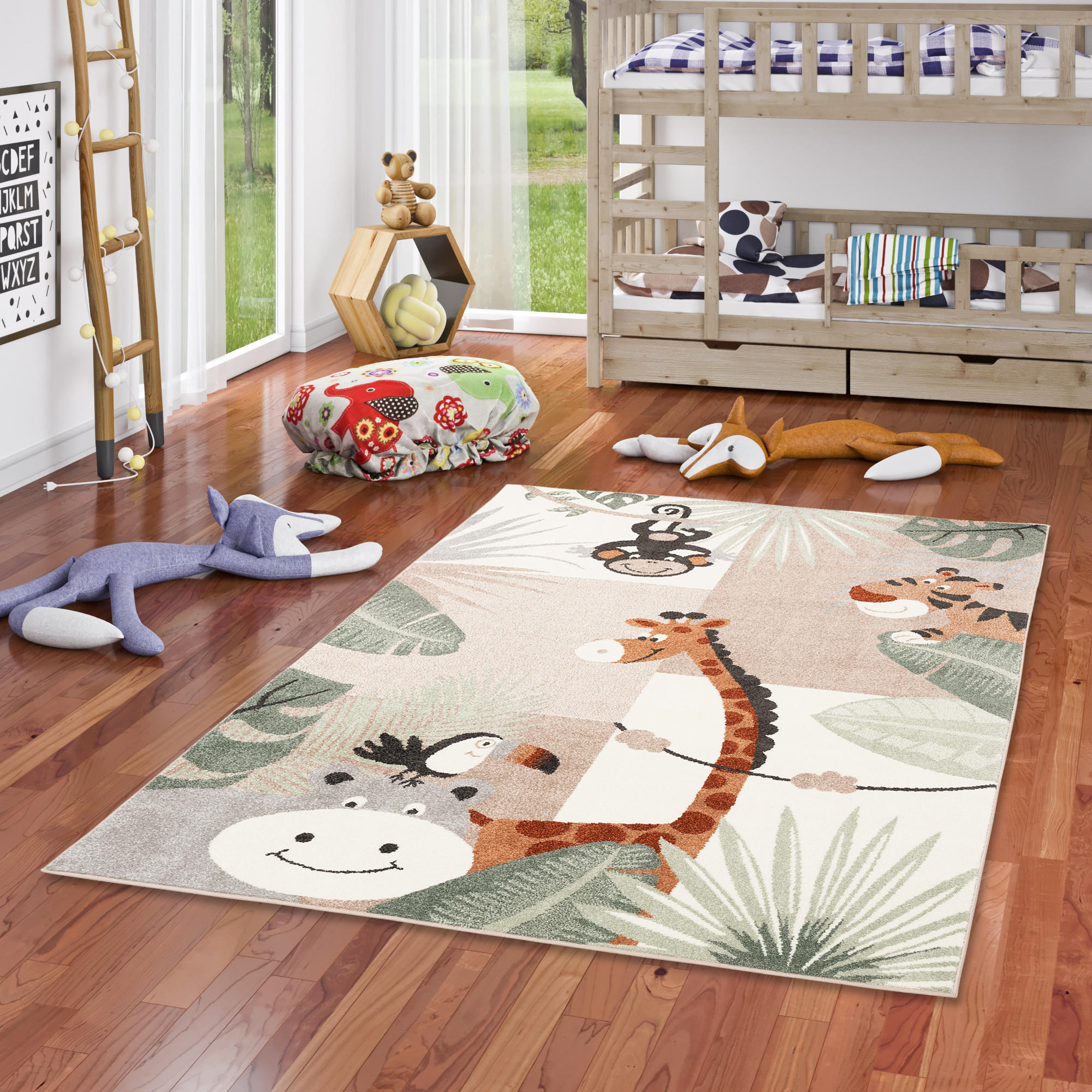 KINDER TEPPICH SOFTSTAR KIDS TIERWELT - Mintgrün, Textil (160/230cm) - Pergamon
