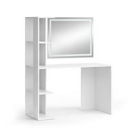SCHMINKTISCH Tower Weiß 122.2 cm mit LED Spiegel - Weiß, Holzwerkstoff (122.2/75.8/55.2cm) - Vicco