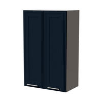 HÄNGESCHRANK Salo W4/60 Grau / Indigo Matt 60 / 32,5 / 96cm - Dunkelblau/Grau, Holz/Holzwerkstoff (60/96/32.5cm) - Feldmann-Wohnen