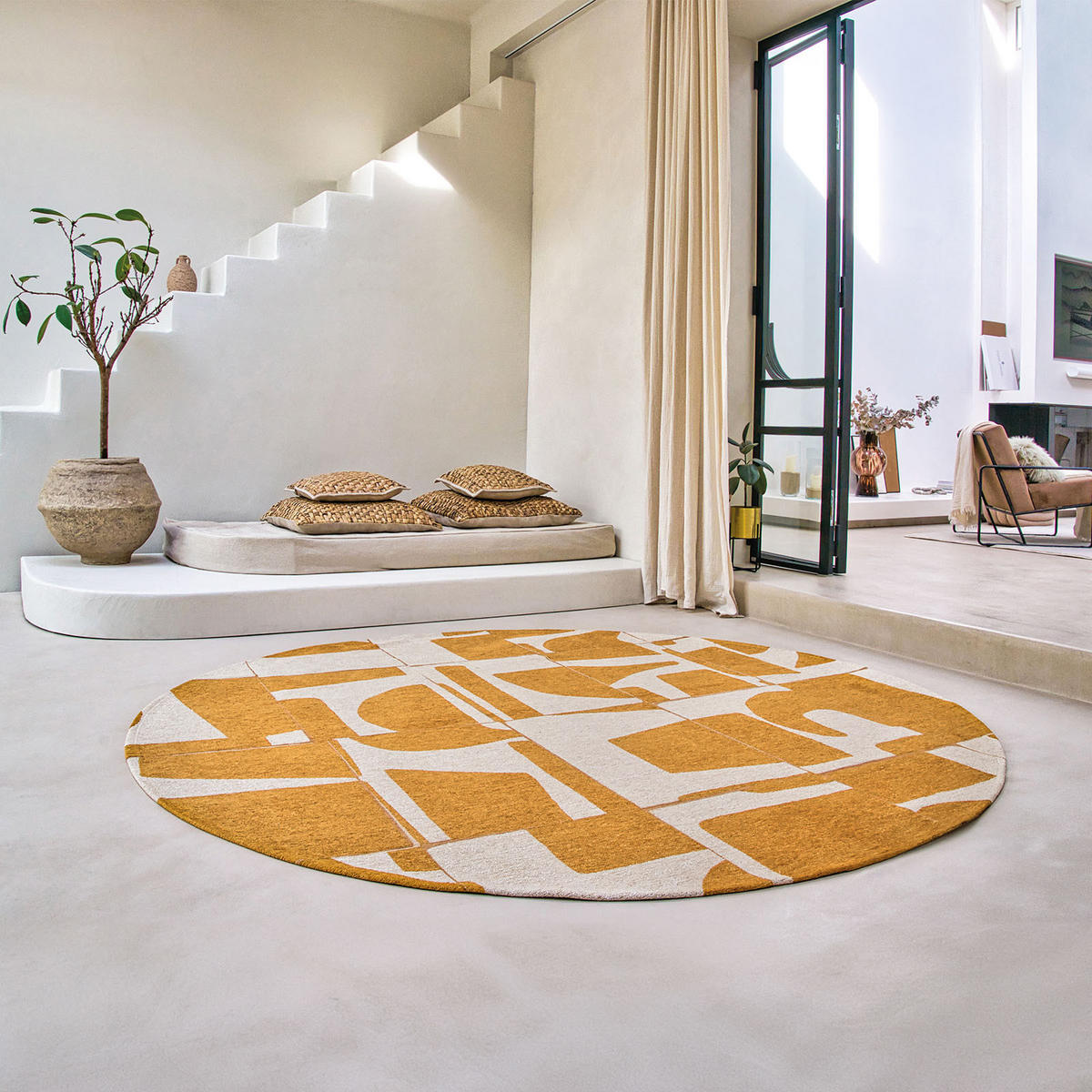 TEPPICH Flachgewebe LASH Gelb 240 x 340 cm - Gelb, Textil (240/340cm) - Novatrend