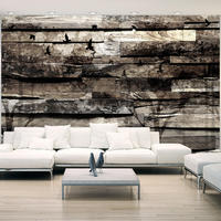 SELBSTKLEBENDE FOTOTAPETE 343/245 cm - Schwarz/Grau, Kunststoff/Textil (343/1cm) - KUNSTLOFT