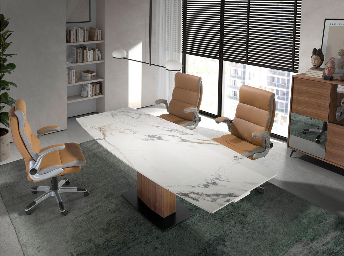 CHEFSESSEL Braun Grau Stahl 66/72/112 cm - Edelstahlfarben/Braun, Leder/Kunststoff (66/112/72cm) - ANGEL CERDA