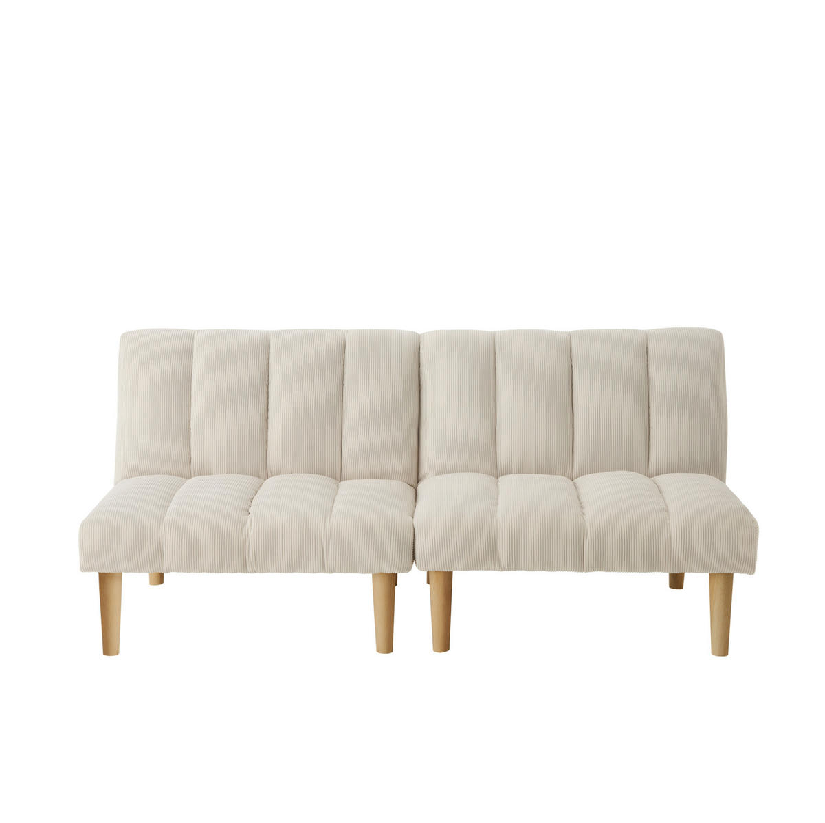 SCHLAFSOFA 3-fach verstellbar Corduroy Beige - Beige, Holzwerkstoff (167/72/82cm) - Meubliv