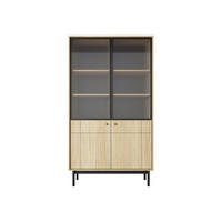 VITRINE – R104 – 104 cm – JAPANDI – Eichefarben - Eichefarben, Holzwerkstoff (103.5/184.6/39cm) - hi-markt