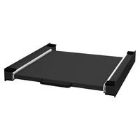 MEZIPODSTAVEC s výsuvnou deskou 60x60 cm, černý, z oceli - černá, kov (60/7.5/60cm) - ML-DESIGN