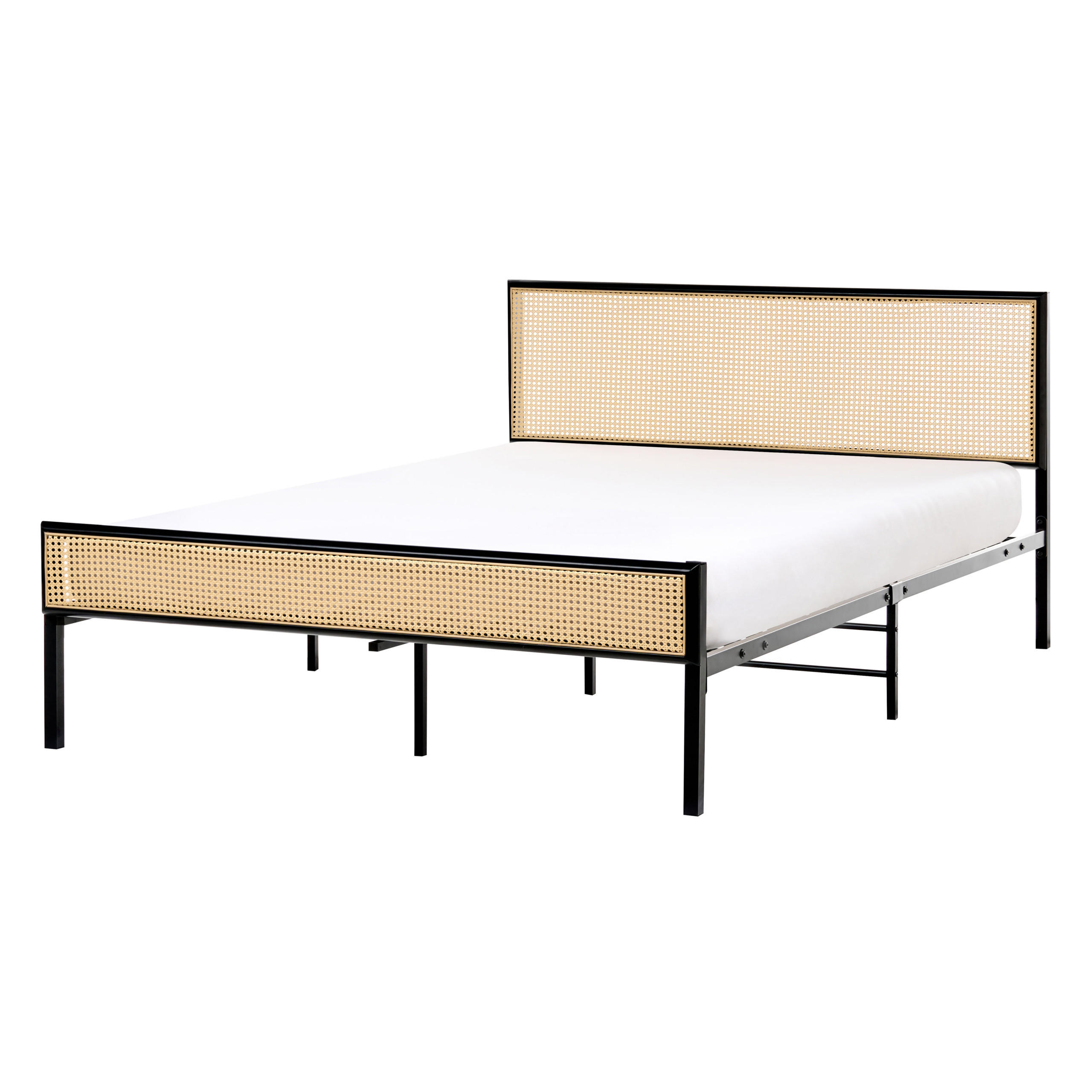 BETT mit Lattenrost 140/200 cm Eisen Hellbraun Avanton - Hellbraun, Metall (140/200cm) - Beliani