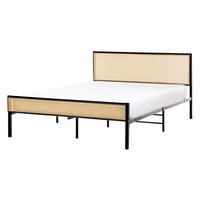 POSTEL s roštem 140/200 cm Železo Světle hnědá Avanton - světle hnědá, kov (140/200cm) - Beliani