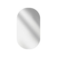 WANDSPIEGEL Vollspiegel-Explosionsschutzfolie Ovale 100/60/1,5 cm - Weiß, Glas (60/100/100cm) - EMKE