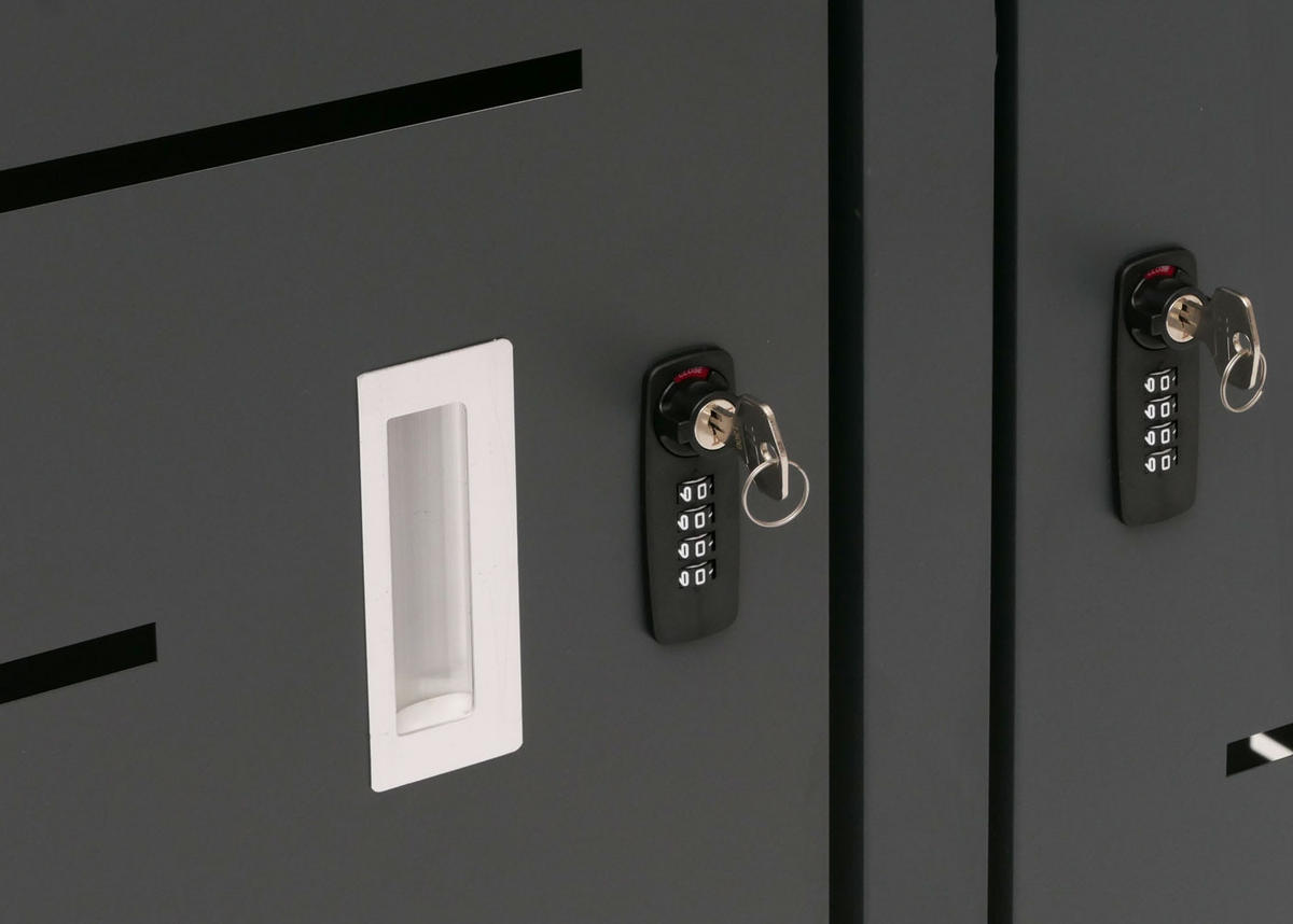 MÜLLTONNENBOX XL 2er 125x140x102cm 80-240 Liter - Anthrazit, Metall (140/125/102cm) - PROREGAL