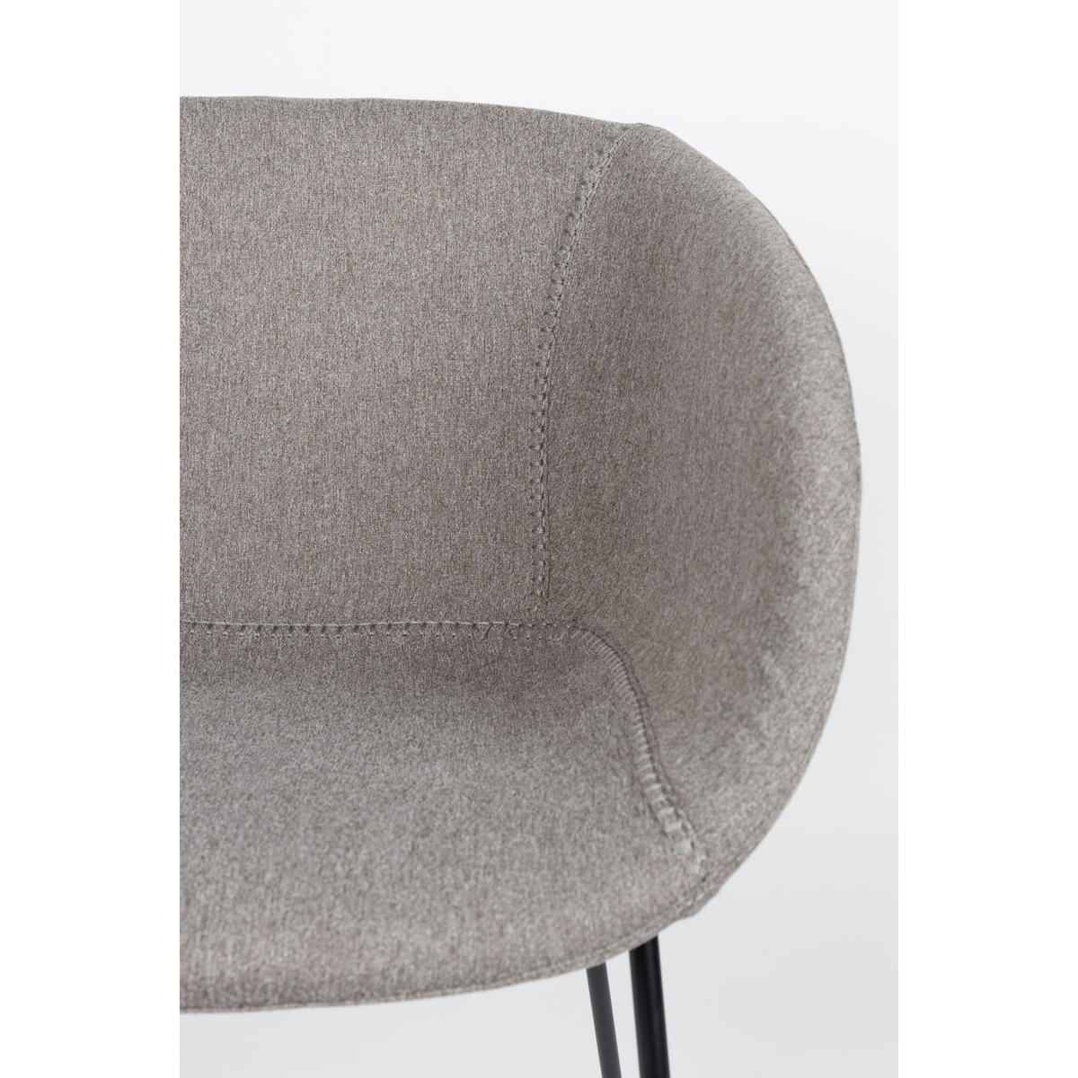 ESSZIMMERSTUHL Feston Grau - 2 er Set - Grau, Textil (56.5/77/55cm) - Zuiver