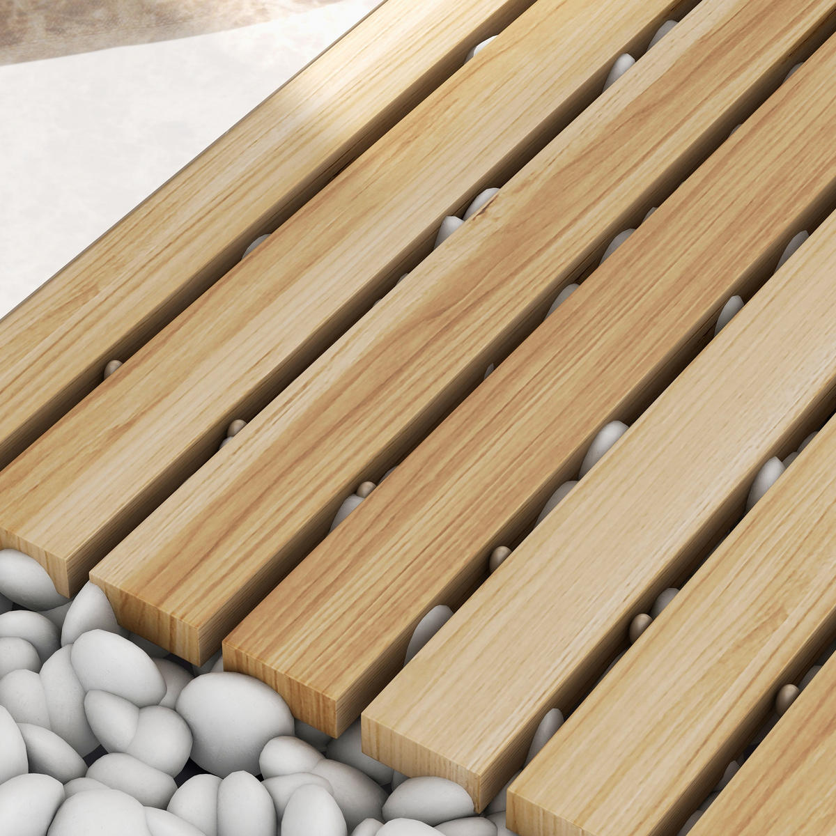 GARTENWEG, Tannenholz, Naturholz - Naturfarben, Holz (47/1/120cm) - Outsunny