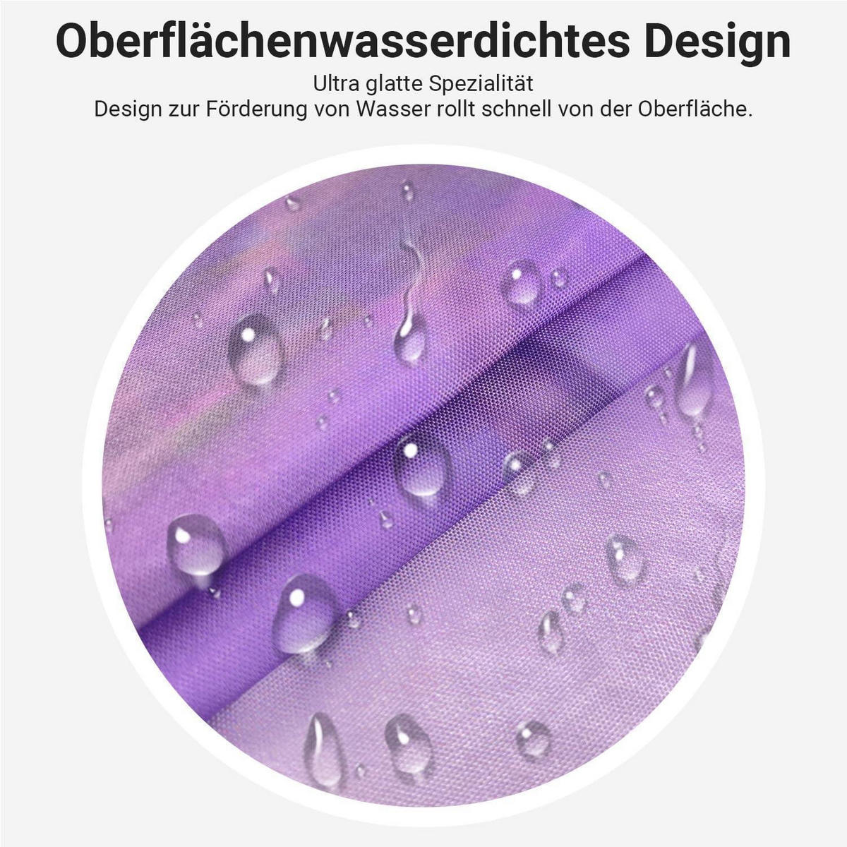 DUSCHVORHANG Violette Blumen 180 x 200 cm - Lila, Textil (180/200cm)