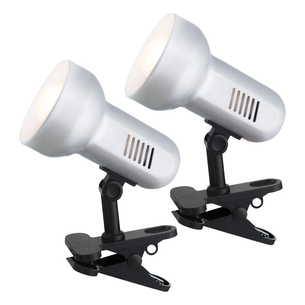 TISCHLEUCHTE BASIC Silber Metall Kunststoff 2er Set - Silberfarben, Metall (16/16/21cm) - Globo Lighting