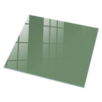 GLASPLATTE 80x60 cm – Gedämpftes Grün - Creme, Glas (0.4/80/60cm) - ArtPrintCave