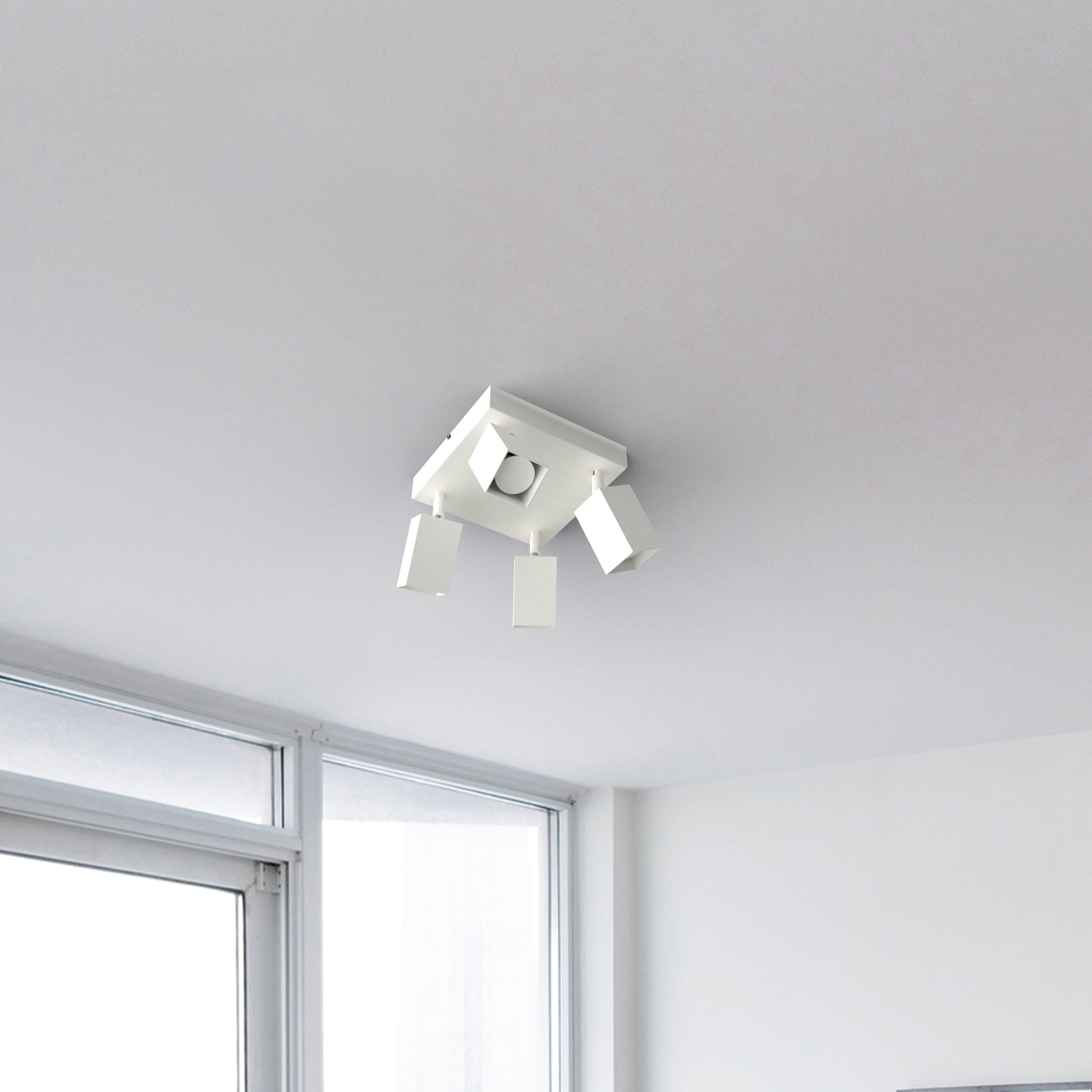 DECKENLEUCHTE - Weiß, Metall (25/25/18cm) - Lumicom