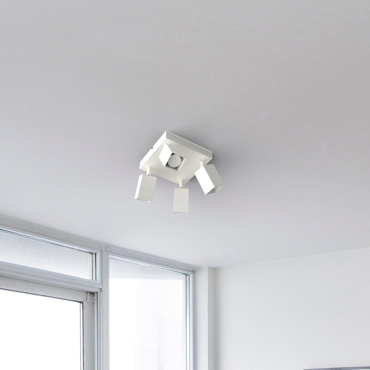 DECKENLEUCHTE - Weiß, Metall (25/25/18cm) - Lumicom