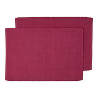 TISCHSET weinrot im 2er-Set 33/50 cm, 100% Baumwolle - Weinrot, Textil (33/50cm) - Homescapes