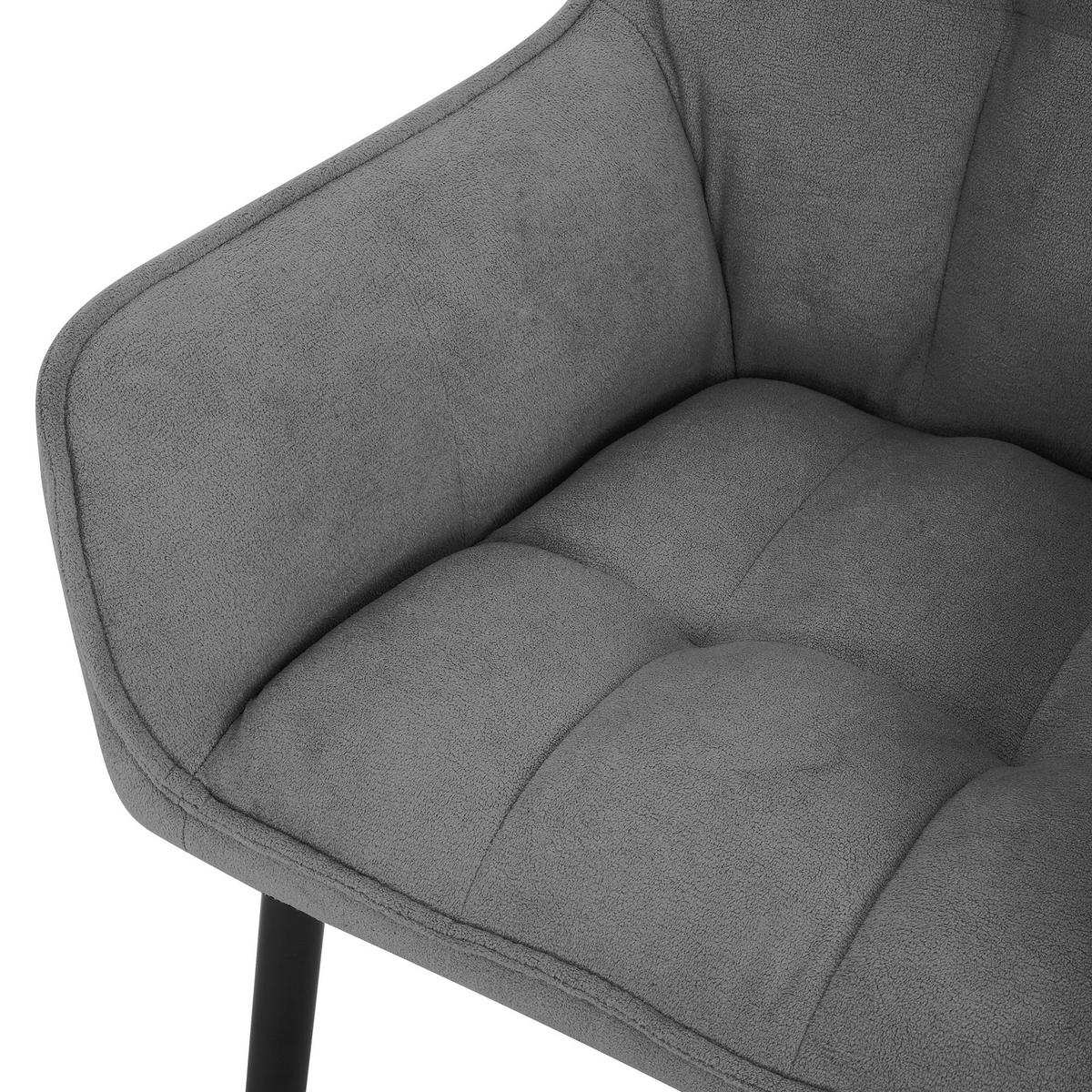 ESSZIMMERSTUHL dunkelgrau - Dunkelgrau, Textil (63/90/57cm) - ML-DESIGN