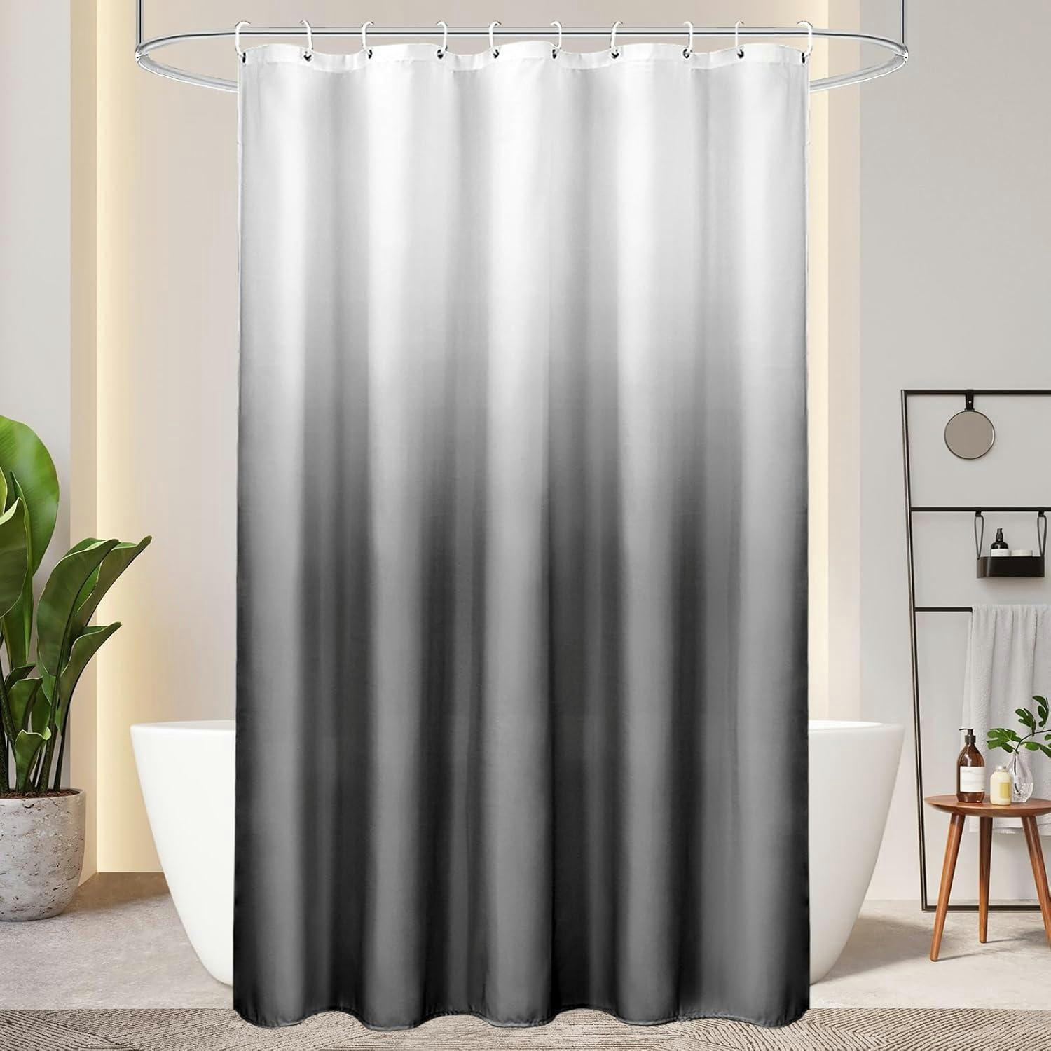 DUSCHVORHANG Farbverlauf Grau 150 x 200 cm - Multicolor, Textil (150/200cm)