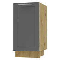 KÜCHENUNTERSCHRANK Kvantum D1D/40 Graphit Matt / Eiche Artisan Matt 40 / 50 / 82cm - Graphitfarben/Eiche Artisan, Holz/Holzwerkstoff (40/82/50cm) - Feldmann-Wohnen