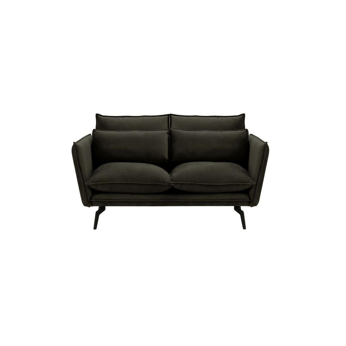 ZWEISITZER-SOFA Layla-Velluto 20 - Schwarz, Holz/Textil (171/95/98cm)