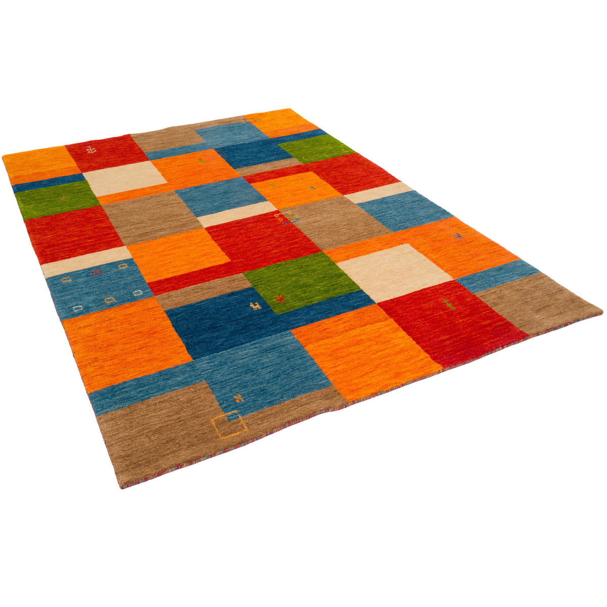 NATUR WOLLE TEPPICH GABBEH ESTA - Türkis, Textil (70/300cm) - Pergamon