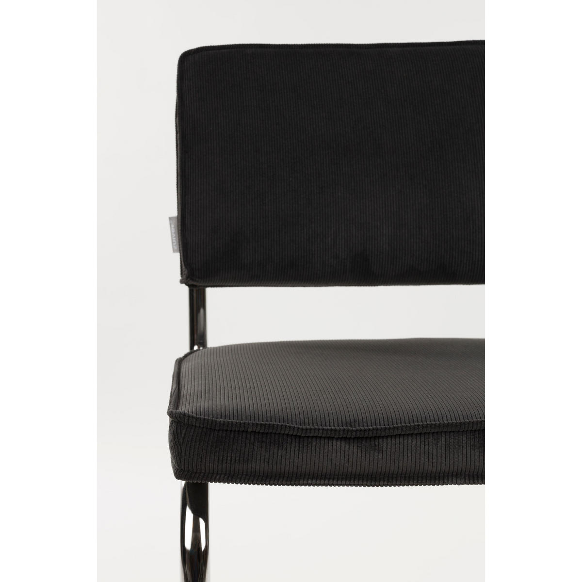 ESSZIMMERSTUHL Ridge Kink Rib Schwarz - 2 er Set - Schwarz, Textil (48/85/50cm) - Zuiver
