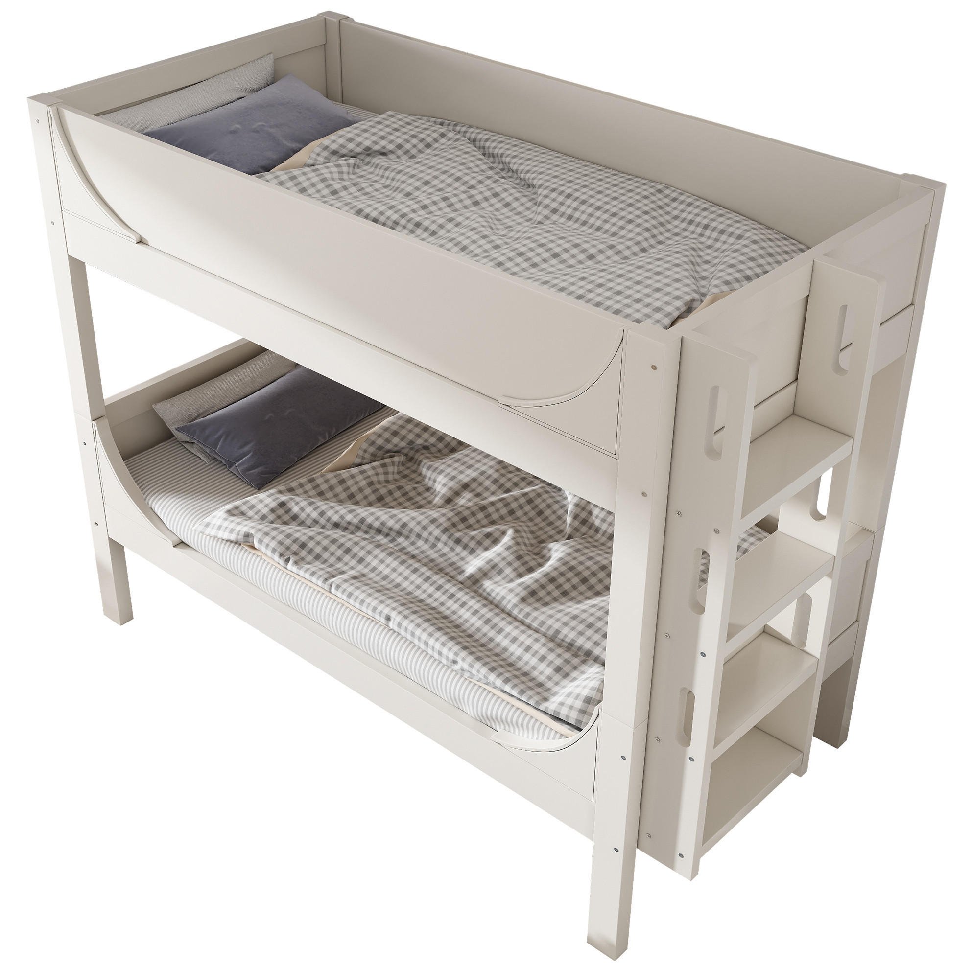 ETAGENBETT 90/200 cm aus Massivholz und MDF mit trennbarer Konstruktion Weiß - Weiß, Holzwerkstoff (90/200cm) - Modenvie