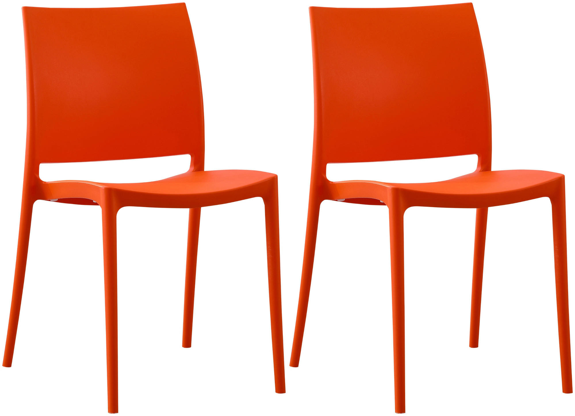 STÜHLE Merle - 2er Set orange - Orange, Kunststoff (42/81/49cm) - TPFGarden