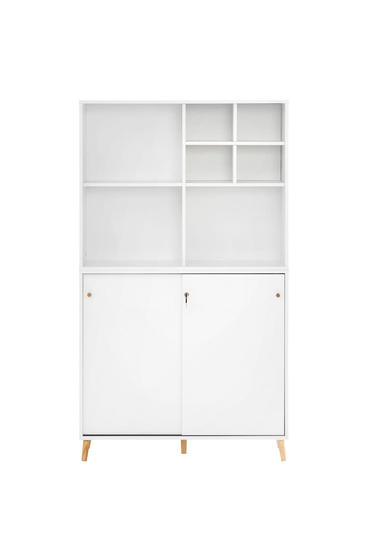 AKTENREGAL Jaguar Set AKTENSCHRANK & REGALKREUZ Breite 100 cm Weiß - Weiß, Holz (100/168.7/41cm) - PROREGAL