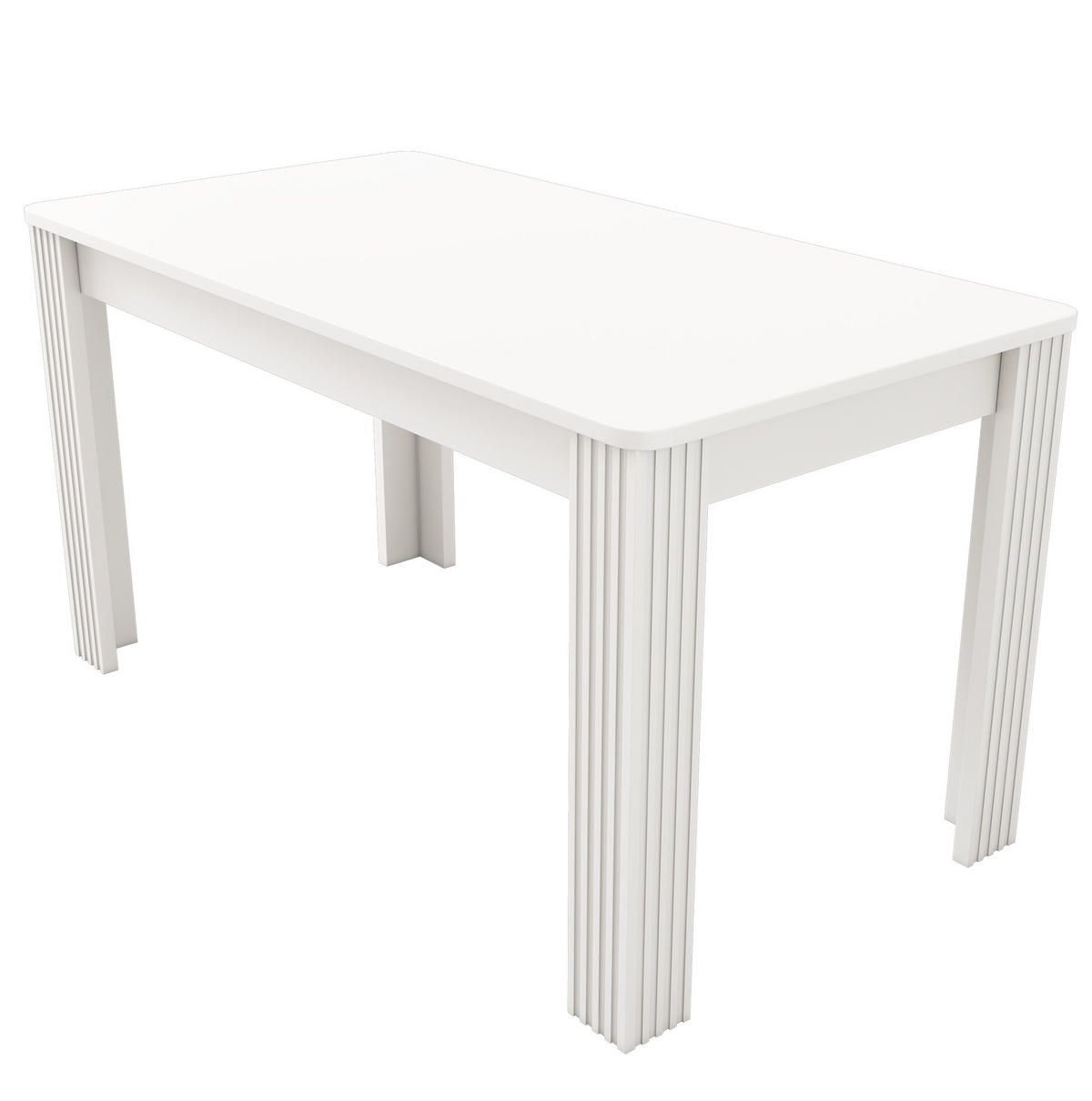 ESSTISCH 75x65x116 cm in Weiß aus Spanplatte mit pflegeleichter Platte und stabiler 4-Bein-Konstruktion - Weiß, Holzwerkstoff (65/116/75cm) - Modfu