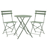 BISTRO-SET BERLIN Metall Mint - Türkis, Metall - SVITA