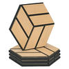 AKUSTIKPANEEL Hexagon Natur 4 Stück - Naturfarben, Holz (30/26/2cm) - Homestyle4u