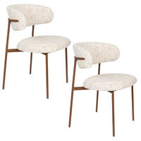 ESSZIMMERSTUHL Claes Creme - 2 er Set - Weiß, Textil (56.5/78.5/57.5cm) - Housecraft Living