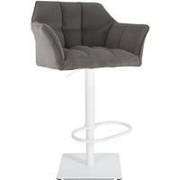 BARHOCKER Cord Taupe - Taupe/Weiß, Textil/Metall (64/88/45cm) - CLP