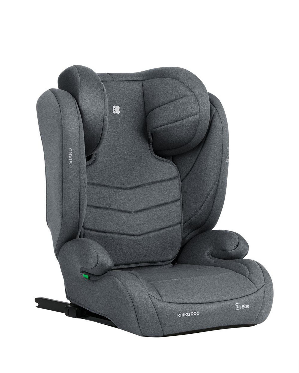 KINDERSITZ i-Stand i-Size dunkelgrau (100 - 150 cm) Gruppe 2/3 verstellbar Isofix - Dunkelgrau, Kunststoff (44/59/45cm) - Kikka boo