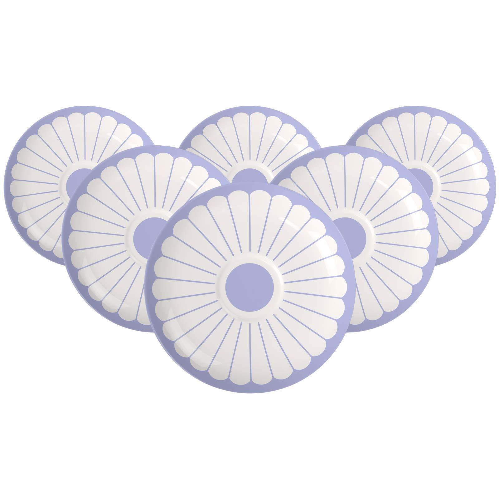 CAPPUCCINOUNTERTASSEN Fleur Couleur Bleu ø 17,5 cm 6er Set - Blau, Keramik (17.5cm) - Villeroy & Boch