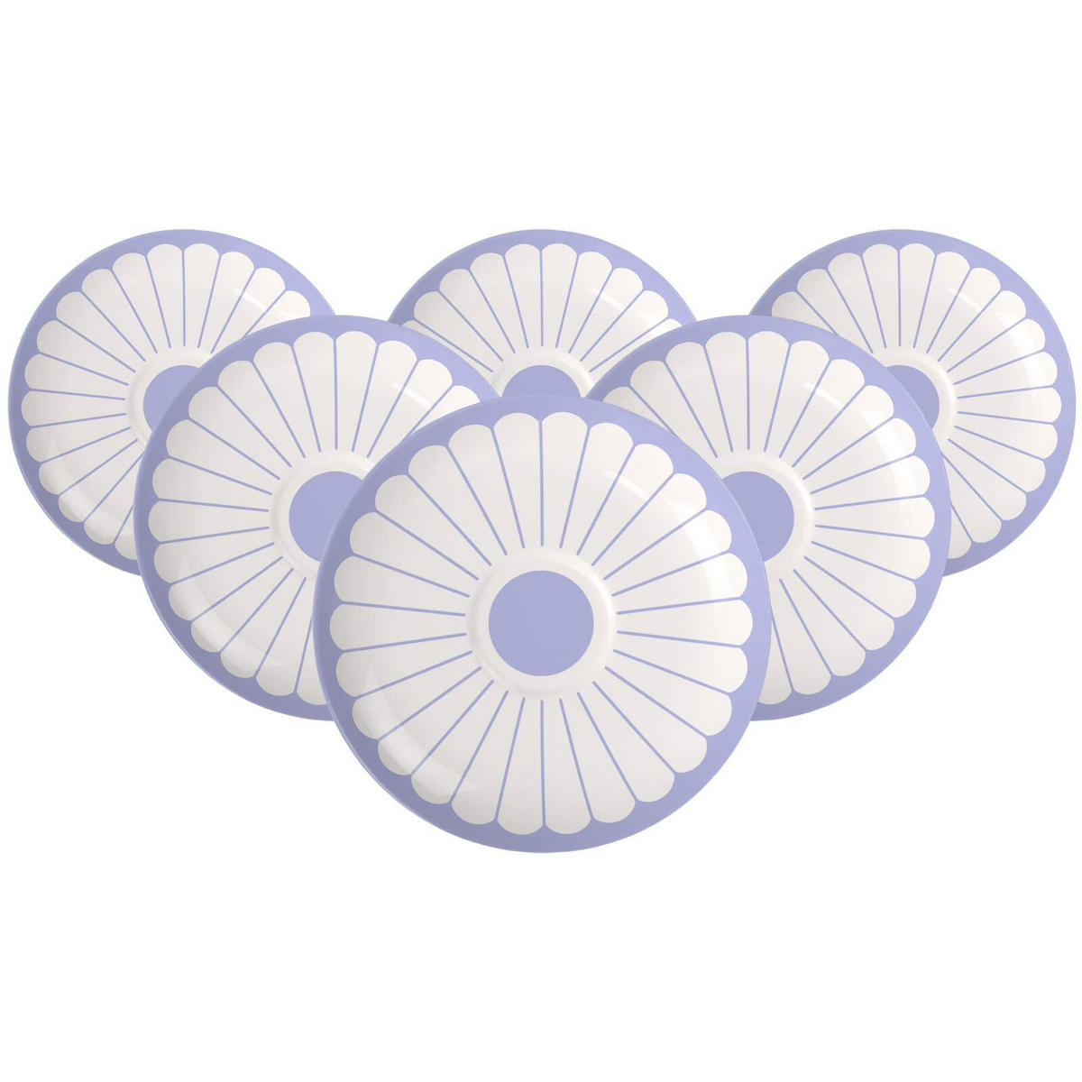 CAPPUCCINOUNTERTASSEN Fleur Couleur Bleu ø 17,5 cm 6er Set - Blau, Keramik (17.5cm) - Villeroy & Boch
