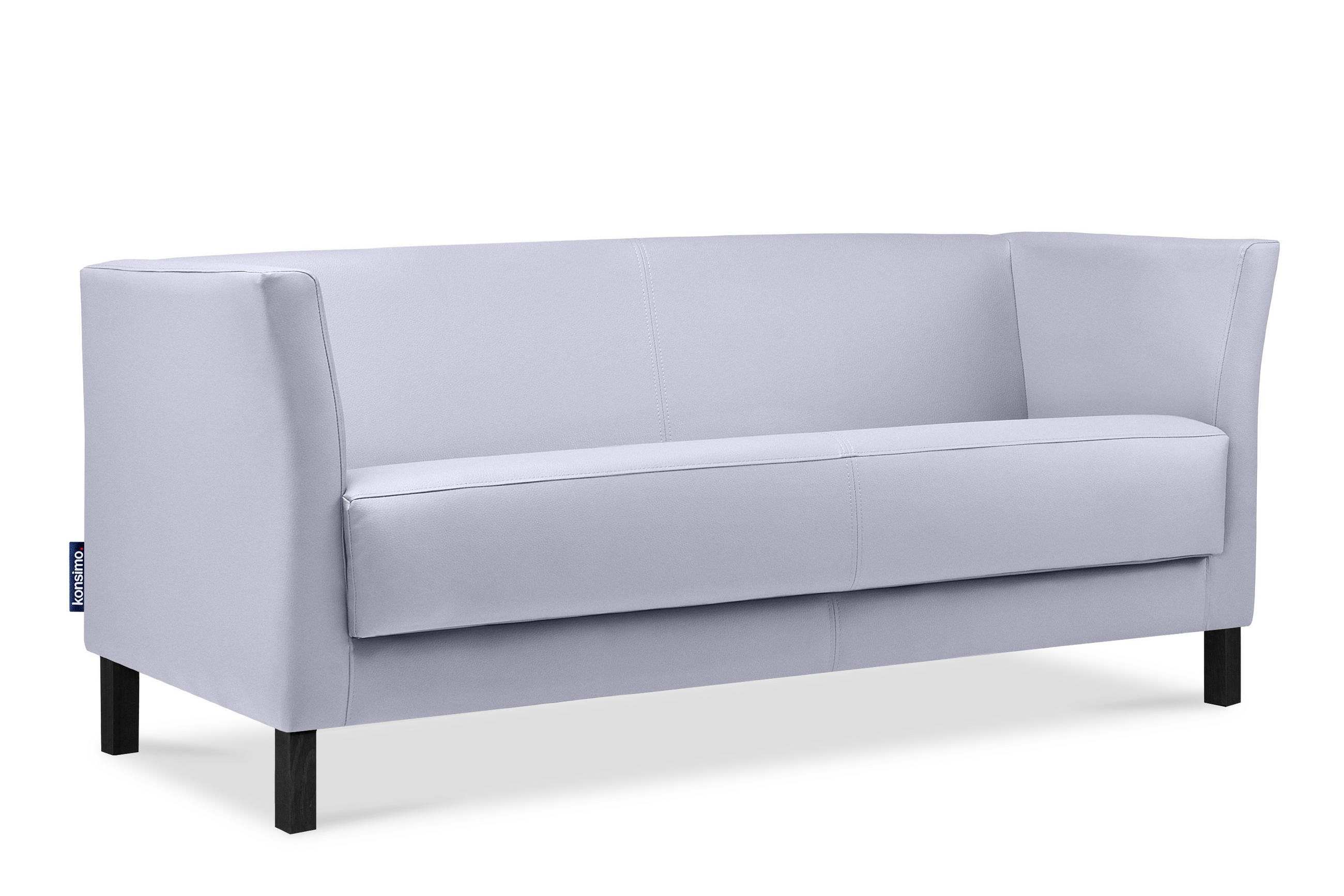 3-SITZER-SOFA ESPECTO Lederoptik, grau - Schwarz/Grau, Textil (67/71/171cm) - KONSIMO®