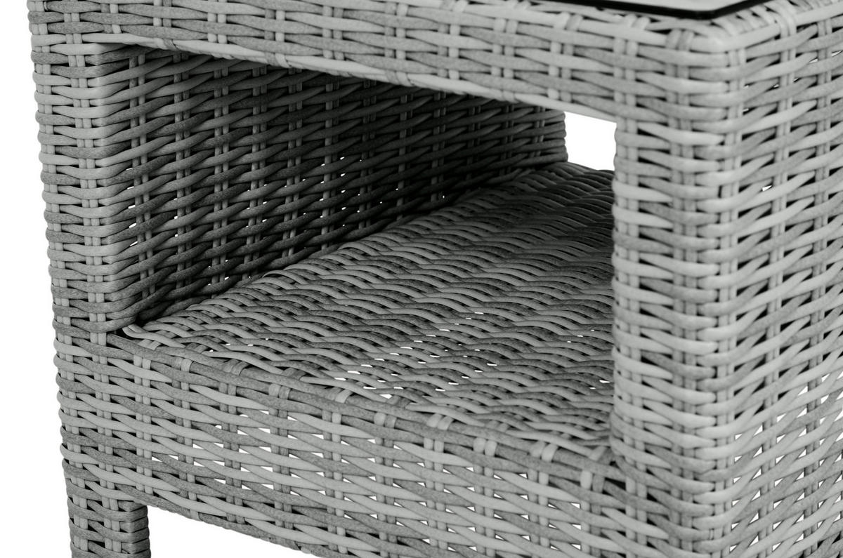 BEISTELLTISCH, Vinor, Sandfarben, Rattan, 49 x 49 x 41 cm - Sandfarben, Naturmaterialien/Metall (49/49/41cm) - ebuy24