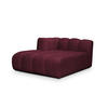 SOFAELEMENT Links Chenille Stoff Rot - Bordeaux/Schwarz, Holzwerkstoff/Kunststoff (179/70/113cm) - Makamii