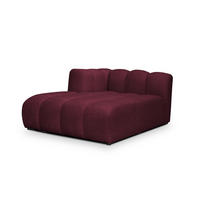 SOFAELEMENT Links Chenille Stoff Rot - Bordeaux/Schwarz, Holzwerkstoff/Kunststoff (179/70/113cm) - Makamii