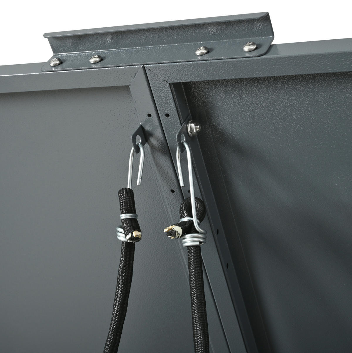 MÜLLTONNENBOX aus Stahl in Grau Holzoptik mit hydraulischem Klappdeckel - Grau, Metall (132/118.5/80cm) - Modfu