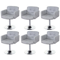 ESSZIMMERSTUHL Grau 6er-Set - Grau, Textil (60/80/55cm) - MCW