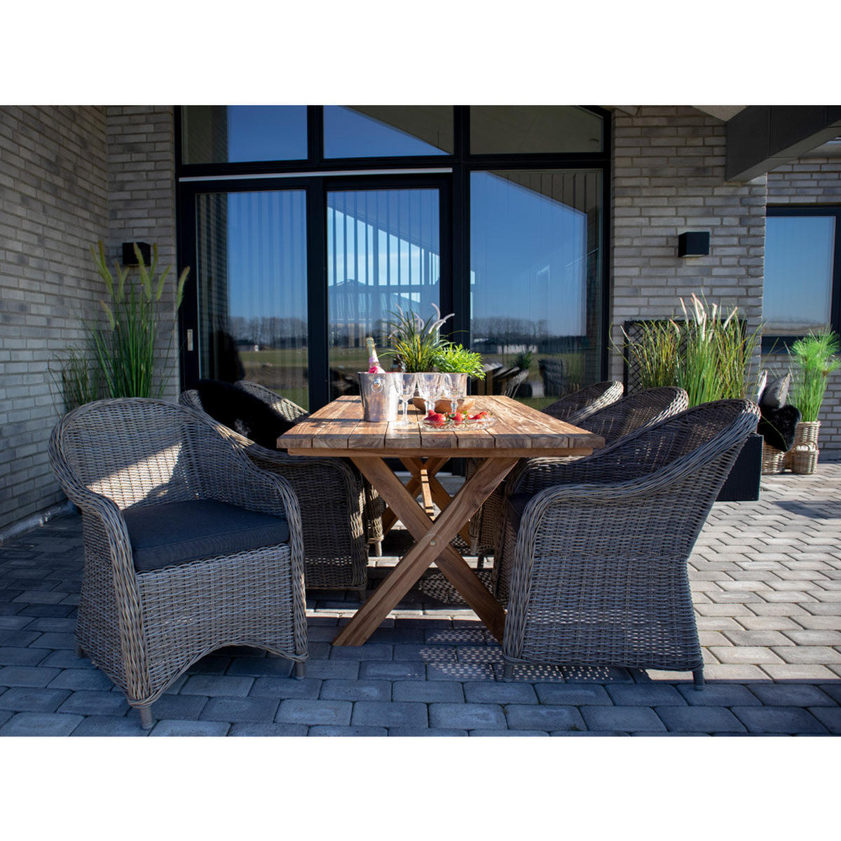 GARTENTISCH Braun - Braun, Holzwerkstoff (200/90/75cm) - ebuy24